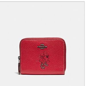 Coach MINNIE MOUSE SMALL ZIP AROUND WALLET